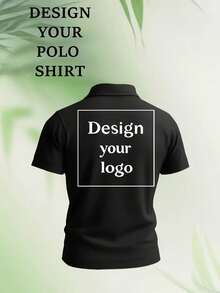 Men's Customized Casual Polo Shirt - Black - View 2