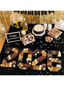 1 Set 2026 Graduation Party Food Serving Tray, Numeric Cold Dish Platter Set; Graduation Season Dining Table Decor, Graduation Party Food Serving Tray, Graduation Party Dessert Table Numeric Tray - View 4