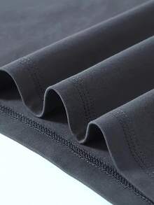 Bộ 3 áo thun nam cỡ lớn, kiểu dáng tối giản, cổ tròn, tay ngắn, màu trơn, phong cách đường phố đa năng, in họa tiết kiểu Nhật, thích hợp mặc hàng ngày. - Nhiều màu - Xem 5
