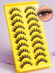 LIMEIKAI 10 Pairs Natural Looking False Eyelashes, Popular European And American Style, Suitable For Daily Wear - View 2