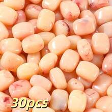 30 piezas de 13*10mm Cuentas sueltas asimétricas de aspecto de piedra acrílica de color mezclado, para hacer pulseras, collares, aretes, cadenas de teléfono, joyería y accesorios de manualidades de moda - perlas atenuadoras - Ver 9