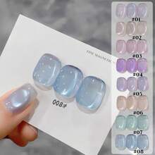 MIANEL 春季美甲 冰晶玻璃珠貓眼凝膠指甲油 2026 春季新品 美白亮片綠色貓眼指甲油 藍色指甲 UV燈美甲 高密度美甲 春季美甲 - 彩色 - 查看 10