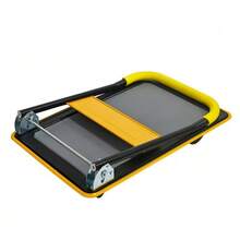 Folding Platform Trolley, 150 Kg Load Capacity, 360° Swivel Wheels, For Loading And Storage, Warehouse Yellow - 黃色 - 查看 4