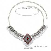 1件几何图案波西米亚宫廷风优雅锌合金头饰，适合全年佩戴 - 流蘇款 - 查看 10