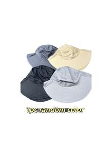 1 pieza Sombrero de ala ancha unisex, transpirable y de secado rápido, adecuado para pesca, camping, senderismo y actividades al aire libre - Hecho de poliéster, disponible en 4 colores: gris, negro, caqui, gris oscuro - A - Ver 15