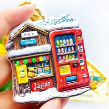 1个3D树脂冰箱贴，日本旅游纪念品，大阪山和服招财猫鸟居，京都樱花，东京北海道，磁性贴纸套装，墙面家居装饰磁性贴纸，厨房卧室橱柜艺术，南美旅行有意义创意小礼物 - 多色 - 查看 15