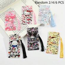 SANRIO 6pcs Character Acrylic Bookmarks Set, Adorable Cartoon Anime Design. Perfect Reading Companion For Anime Fans And Bookworms, These Cute Stationery Items Are A Must-Have. - Multicolor - View 11