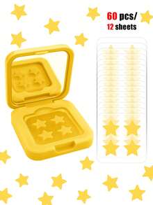 60pcs Cute Star Stickers - Face Stickers, Star Stickers, Photo Props, Popular With Young Women. Suitable For Party Decoration, Can Be Used As Face Stickers, Comes With Makeup Mirror, Perfect For Valentine's Day Gift, Affordable Price, Suitable For Valentine's Day Gift, Cosmetics, Makeup Tools, Women's Gift, Valentine's Day Gift, Cheap Goods, Travel Essentials, World Cup, Football - Multicolor - View 12