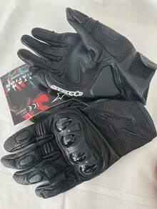 Alpinestars 男女通用四季越野摩托车骑行手套，Supertech 超细纤维皮革手套，赛车手套，摩托车比赛手套，骑士风格，支持触屏操作，耐磨防护手套 - 彩色 - 查看 8