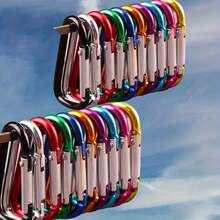 Móc khóa carabiner nhôm chịu lực cao, độ bền vượt trội, chống mài mòn, kẹp nhanh, móc an toàn cho bình nước ba lô ngoài trời, móc treo đa chức năng tiện dụng. - nhiều màu - Xem 12