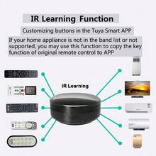 YFK WiFi Infrared RF 433/315MHz Universal Smart Remote Control And Controller For Home Appliances, Supports Air Conditioners, TVs, Curtain Motors, Roller Blinds, DVDs, Projectors, Wireless Light Switches, Controlled Via Doodle Smart & Smart Living Apps, - Big Black Remote Control - View 8