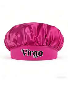 1顶儿童亮粉色缎面睡帽，十二生肖图案，柔软舒适，保护头发，适合上学、睡衣派对和夜间旅行，适合3-16岁儿童 - 玫紅色 - 查看 5