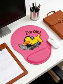 Ergonomic Wrist Rest Mouse Pad, Cute Work Duck Design, Ergonomic EVA Wrist Pad, Non-Slip Memory Foam Mouse Pad With Comfortable Wrist Support, Skin-Friendly Desktop Support Pad, Suitable For Gaming, Office, Computer, Laptop, Home, Graduation Gift, Valentine's Day, Mother's Day, Back To School Perfect Gift - Multicolor - View 6