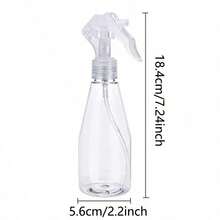 1pc 200ml Transparent Spray Bottle, Fine Mist Reusable Plastic Sprayer For Cleaning Solutions, Hair Care Products, Essential Oils, Plant Watering, Compact Design, Lightweight, Leak-Proof, Durable Plastic, Gardening Tool, For Plant Enthusiasts - Clear - View 6
