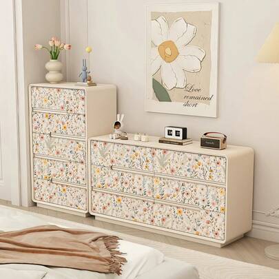 Giấy dán tường tự dính phong cách retro nhẹ nhàng, decal dán tường hoa màu nước, giấy dán tường phong cách đồng quê dễ dán cho nhà cho thuê.