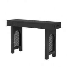 Bänkbord - Svart + MDF - Visa 7