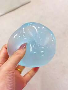 1 pieza Pelota de estrés suave y lenta de rebote, de color azul y rosa, juguete suave, bola de malta redonda para alivio del estrés, juguete de liberación de presión de rebote lento, suave y esponjoso, juguete sensorial para alivio del estrés - Multicolor - Ver 5