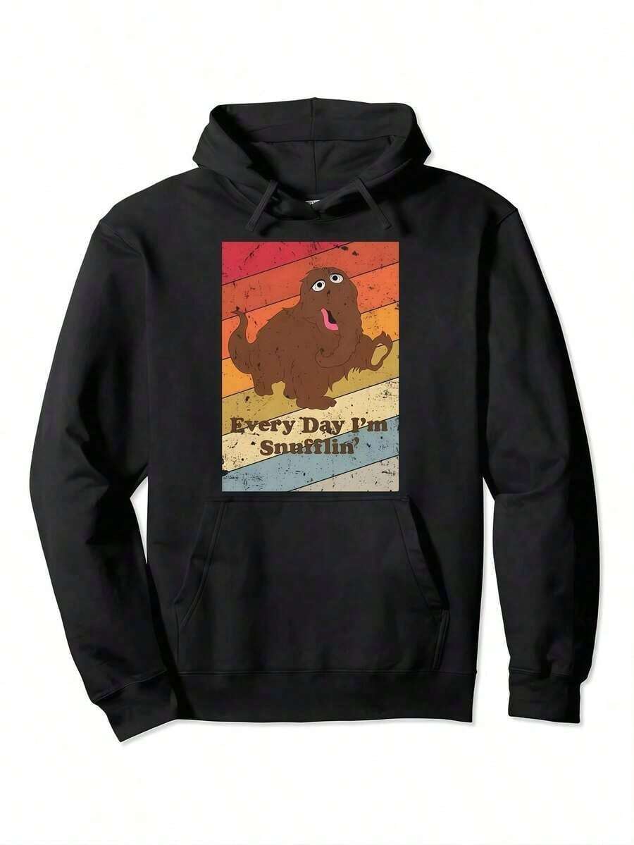 Sudadera con capucha de algodón retro casual para mujer, de algodón puro, con diseño estampado único, resistente al desgaste y lavable. Sudadera con capucha y cordón para mujer, adecuada para fiestas. Sudaderas de cuello redondo gruesas para mujer, sudaderas deportivas e informales, sudaderas gruesas, sudaderas de otoño e invierno, con corte holgado. Con bolsillos - Negro - Ver 1
