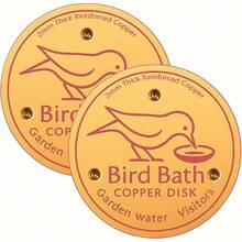 1/2 Juego de Bañera de Pájaros de Cobre con Tabla de Limpieza, Diseño de Soporte de 3 Puntos para Mantener el Agua Limpia, Adecuado para Bañera de Pájaros al Aire Libre - A - Ver 7