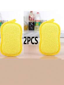 Reusable Polyurethane Sponge Scrubber, Suitable For Kitchen, Bathroom Cleaning, Won't Shed Hair - Blue - View 25