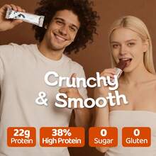 [High Protein Snack]12 Bars RNl Chocolate Brownie Protein Bar With 22g Protein 38% High Protein-Zero Sugar, Gluten Free, Low Calorie With Protein Crisps, Keto-Friendly, Nutritious Snacks To Support Energy,Perfect For Post-Workout & Healthy Snacking. - 12 Bars - View 5
