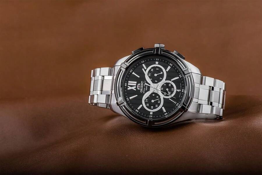 Orient 男士黑色表盘不锈钢表带 FUZ01002B - 黑色 - 查看 1