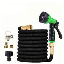 Ống tưới vườn tự thu gọn 25ft-150ft, súng phun nước áp lực cao, ống tưới vườn, phụ kiện tưới vườn - A - Xem 13
