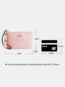 Ví cầm tay Coner 16 inch dành cho nữ, ví nhỏ đeo cổ tay cho nữ, ví quà tặng cho nữ. - Hồng - Xem 5