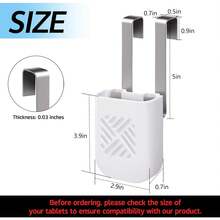 1 Giá đỡ viên tẩy rửa bồn cầu, kích thước 3.7'' x 2.9'' x 0.7'', giá treo viên tẩy rửa bồn cầu giúp ngăn ngừa cặn bẩn hòa tan làm ô nhiễm nguồn nước. - A - Xem 3