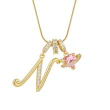 1 Mặt dây chuyền chữ cái bằng thép không gỉ, sang trọng, tối giản, dễ thương, đính đá Cubic Zirconia, có thể cá nhân hóa, là món quà độc đáo dành cho bạn gái và mẹ, kiểu dáng cổ điển và đơn giản, phù hợp cho cả nam và nữ, giản dị và dễ thương, có thể tùy chỉnh, là món quà lý tưởng cho bạn trai, bạn gái, bố, mẹ và gia đình. - Vàng - Xem 22