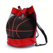 A Basketball Backpack, Oxford Cloth Shoulder Crossbody Bag, Basketball Net Backpack, Volleyball And Football Bag - Black - View 7