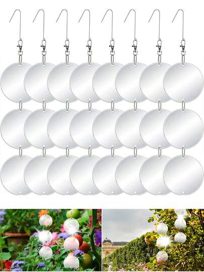 Đĩa phản quang đuổi chim được nâng cấp - Thiết bị đuổi chim hai mặt phản quang cao cấp - Đuổi hiệu quả hơn hầu hết các loài chim như bồ câu.