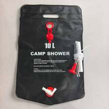 1pc 5 Gallon/20L Camping Shower Bag, Portable Shower Bag With Detachable Hose And On/Off Shower Head, Suitable For Camping, Beach, Swimming And Outdoor Travel - Black - View 15