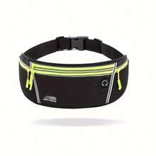 Slim Running Belt Fanny Pack, Waist Bag For Hiking, Cycling, And Workouts, Reflective Jogging Pouch, Travel Holder For Money And Phone, Additions For Running Gear - Black - View 3