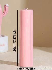 A Series Of Charming Pink Striped Candles Available In Multiple Sizes. These Candles Feature A Refined Striped Design, Exuding An Elegant And Fashionable Ambiance, Making Them Suitable For Various Occasions Such As Mother's Day Gifts, Holiday Decorations, Birthdays, Graduations, Candlelight Dinners, Proposals, Home Decor Accents, And Couple's Gifts. - 1PC - View 16