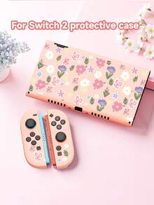 Cute Pink Floral Pattern Compatible Accessories Set For Switch2 (2025)/Switch NS/Switch OLED, Including Protective Case/Storage Bag, TPU Soft Shell, Stylish And Practical, Portable Stand, Portable Travel, Anti-Fall, Anti-Scratch, Anti-Fouling, Fashionable Romantic Gift - Multicolor - View 15