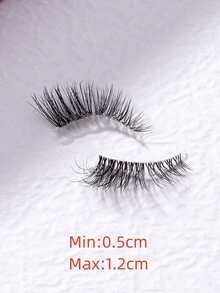 LIMEIKAI 7 Pairs/Set False Eyelashes, Semi-Transparent Lash Design, Lengthening Lashes, Natural Look, Suitable For Party And Club - Black - View 3