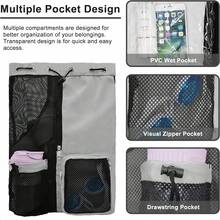Mochila grande de tela de 40L, adequada para natação, fitness e equipamentos esportivos - Multicolorido - Visão 9
