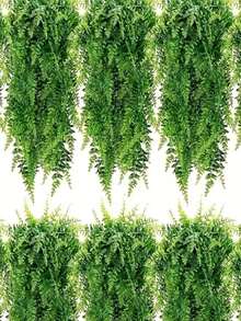 人造垂吊蕨类植物 - 逼真的蕨类藤蔓，适用于婚礼装饰、生日派对、花园活动、室内外使用 - 高品质，无需用电，户外绿植 | 装饰藤蔓 | 耐用绿植，婚礼装饰，新娘，背景幕布，道具，花环，桌面摆件，桌花，蜡烛花环，宴会，约会，派对 - 綠色 - 查看 14