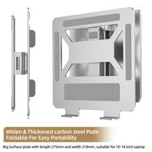 Soporte plegable y portátil de metal ajustable en ángulo y altura para computadora portátil - Ver 7