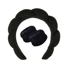 Bộ 3 băng đô tết bằng mút xốp, chất liệu vải khăn cao cấp, tiện dụng để rửa mặt và trang điểm, kiểu dáng thời trang. - Nhiều màu - Xem 3