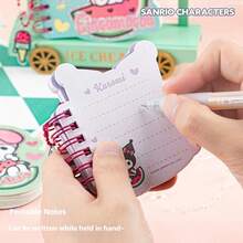 SANRIO Mặt dây chuyền dễ thương, Sổ tay học sinh di động hoạt hình chất lượng cao, Sổ tay lò xo hình dáng đặc biệt. - ngẫu nhiên - Xem 2