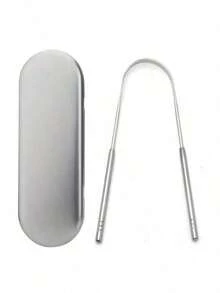 1个不锈钢舌刮器，口腔卫生工具，U型设计，去除口臭，适用于客厅、卧室、浴室家居装饰，旅行必备，婚礼派对生日礼物（送给男士、妈妈、爸爸、朋友），新年礼物，配饰，趣味礼品 - 多色 - 查看 15