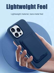 VRNOEI 新款三合一吸盘卡槽手机壳，兼容 17/16/15/14/13/12/11 Pro Max，豪华卡包式手机壳，兼容 16/15/14 Plus/16/17 E，软壳手机配件 - 酒紅色 - 查看 9