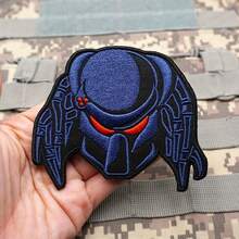 Alien Predator Embroidered Patch, Tactical Vest/Belt Badge, Backpack Motivational Badge, Clothing Patch Sticker - Ironing Style - View 2