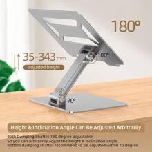 Soporte plegable y portátil de metal ajustable en ángulo y altura para computadora portátil - Ver 4