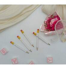 4/10/20支装婴儿派对铅笔，木质铅笔带橡皮擦，2支HB，适用于婴儿派对游戏、性别揭晓派对用品、迎婴派对、新娘送礼会游戏、婚礼用品、教室、婚礼、公司会议、教堂长椅、口袋（白色/粉色可选） - 彩色 - 查看 12