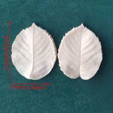 Molde de silicona con textura de hoja, molde de relieve doble cara para decoraciones de pasteles de fondant, herramienta de repostería reutilizable para bodas, fiestas de cumpleaños - Gris Claro - Ver 7