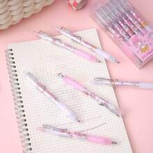 SANRIO [Sản phẩm bán chạy nhất] Bộ 12 bút bi gel hoạt hình màu hồng sáng tạo, mực đen 0.5mm, bút bi gel nhẹ dành cho học sinh, bút ký văn phòng phẩm, quà tặng văn phòng phẩm đáng yêu, quà tặng tựu trường. - Nhiều màu - Xem 8