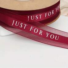 50 yardas de cinta de organza de nieve, papel de envolver ramos florales, cinta de satén de 2,5 cm de ancho, embalaje de pasteles, suministros para arreglos florales - Multicolor - Ver 16